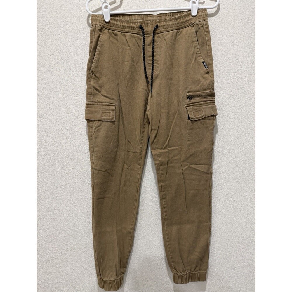 VTG Tony Hawk Khaki Cargo Jogger Skater Pants Size Small Elastic Waist Vintage